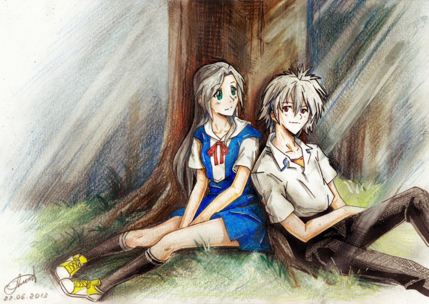 Тенши и Каору на пикнике