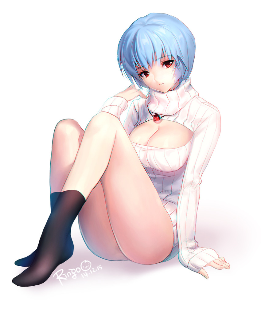 ayanami Rei Evangelion Anime open chest sweater