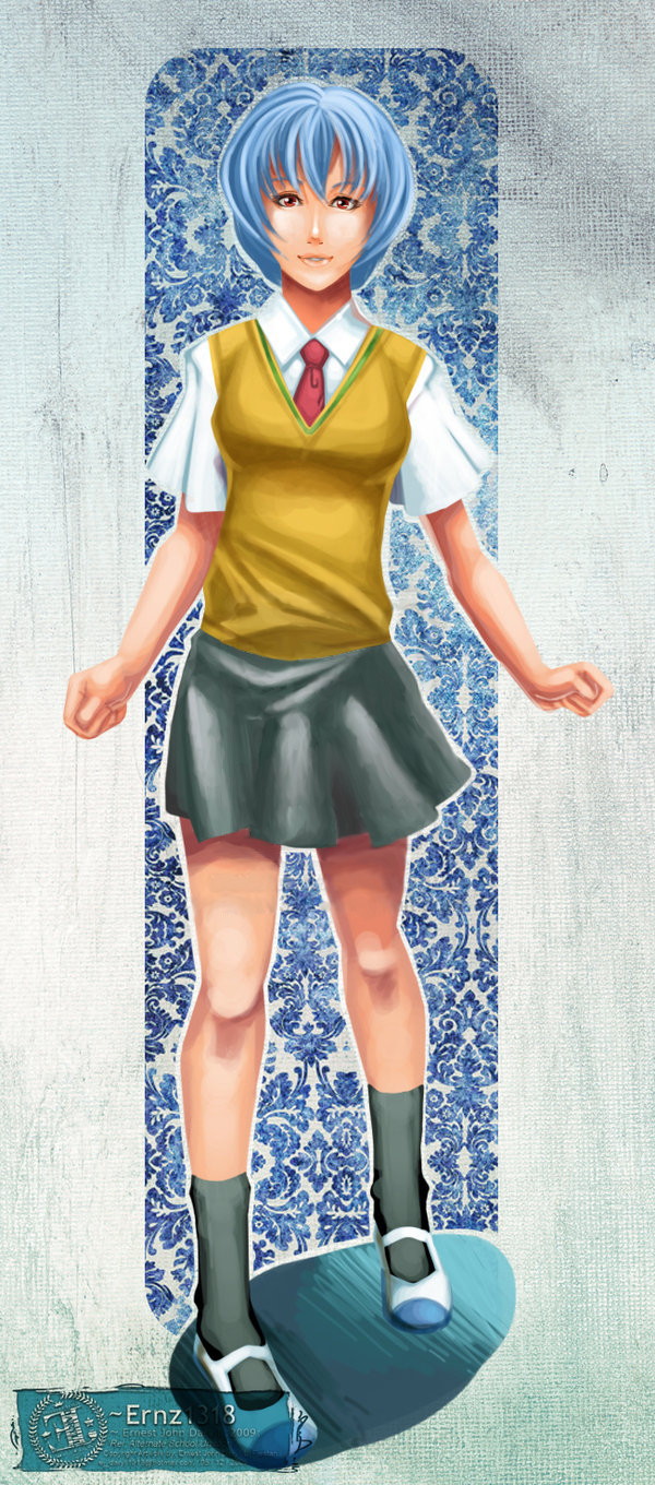 Rei Ayanami Alternate School By Ernz1318