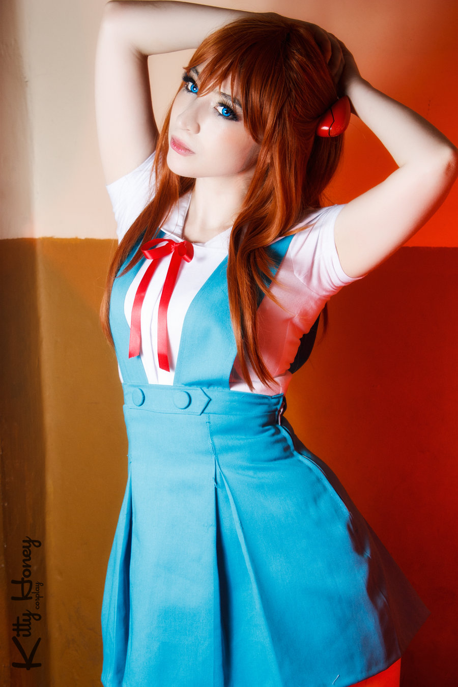 Asuka Soryuu Langley - School Uniform cosplay by Kitty-Honey