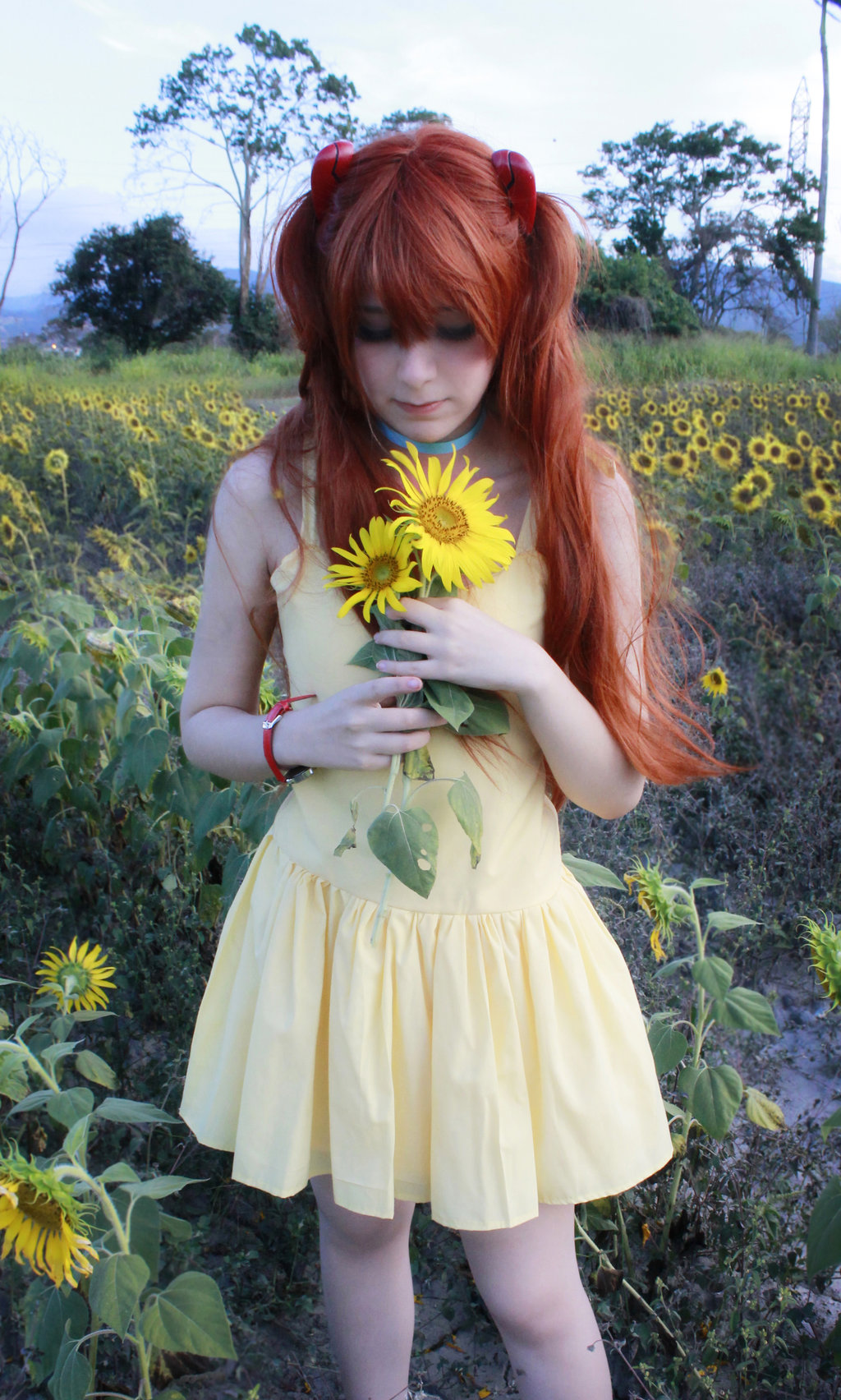 Asuka Langley Soryu Cosplay - Yellow Sunflowers by SailorMappy