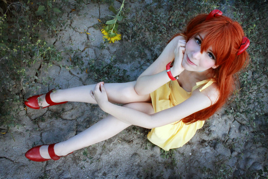 Asuka Langley Yellow Sundress Cosplay - NGE by SailorMappy