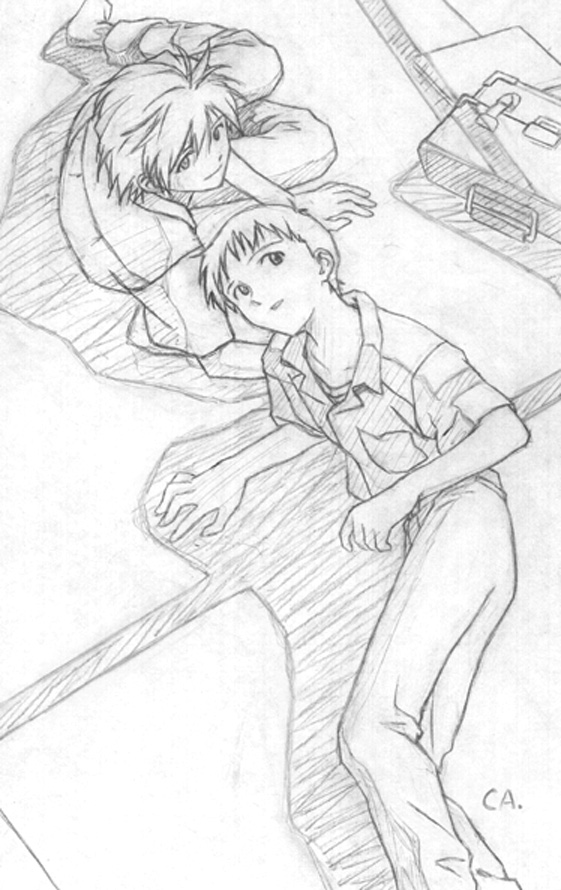 Kaworu And Shinji after school By reith Iv