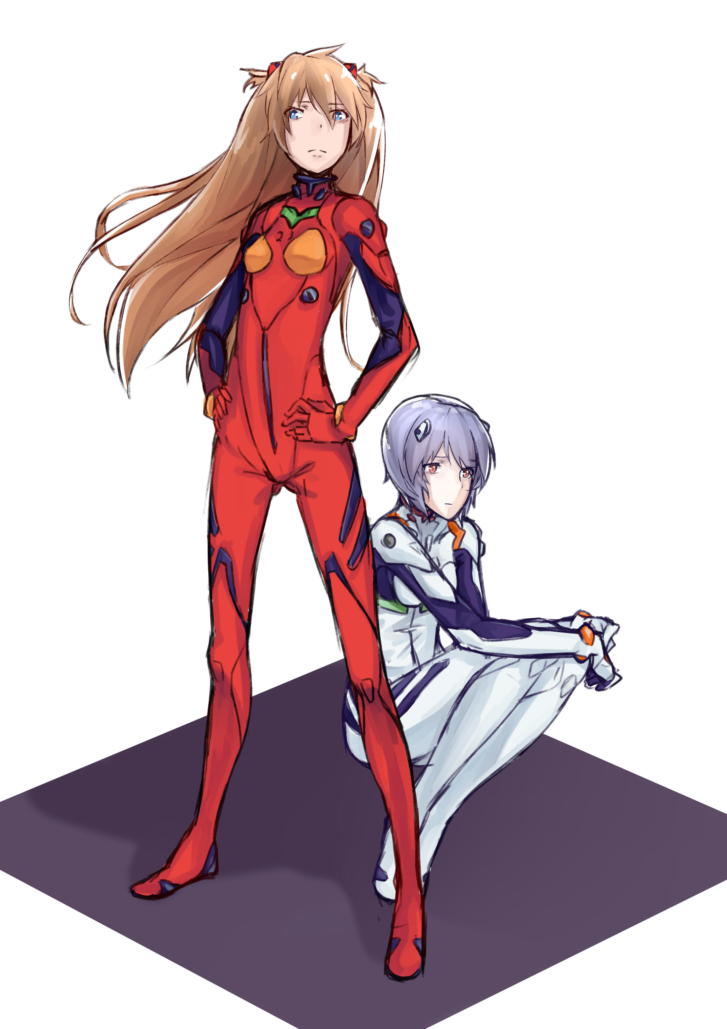 Asuka And Rei By ろるあ