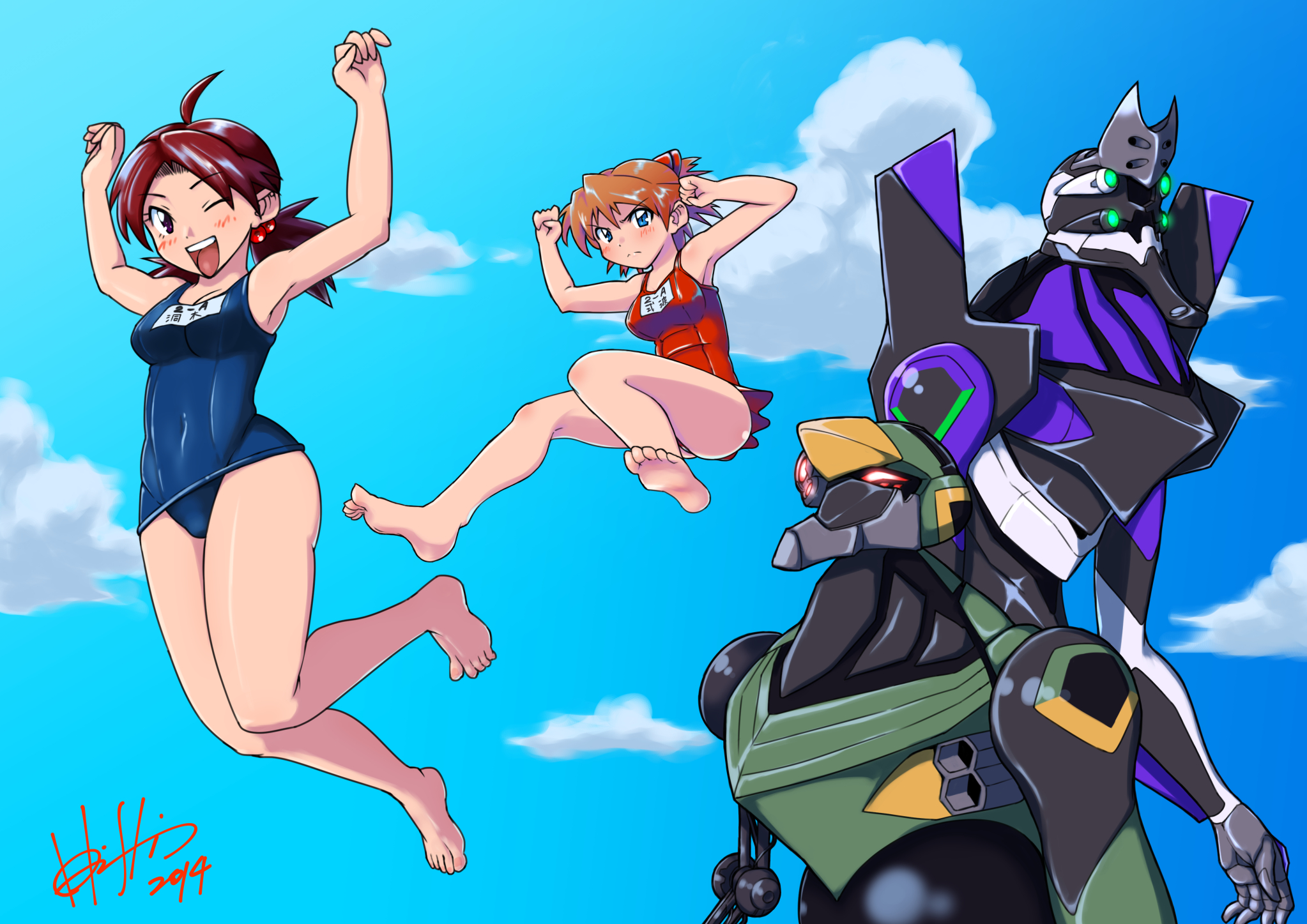 Swimsuits! Hikari & Asuka!! By ほりシン