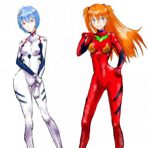 Ayanami and Asuka