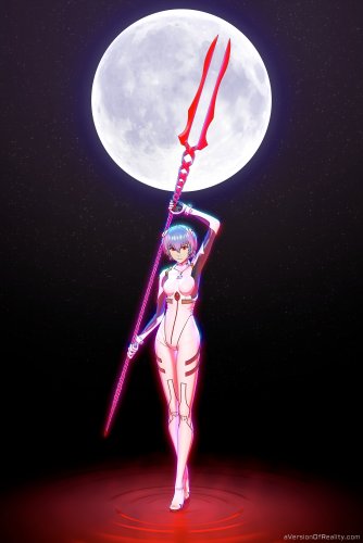 Rei Ayanami Moon - Blender 2.8 by Ascalon