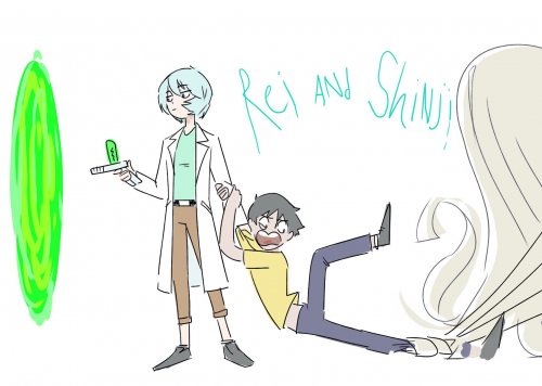 Rei and Shinji