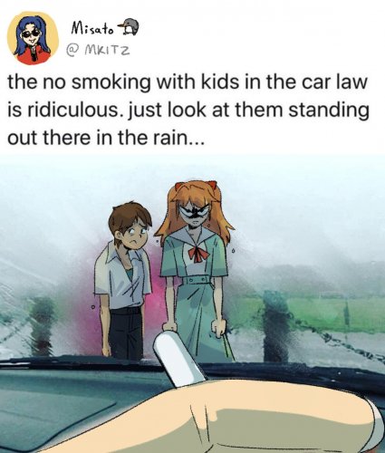 No smoking in the car with kids
