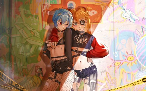 Rei x Asuka by Waligner