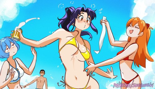 Misato-san having a blast by SNEGOVSKI (p1)