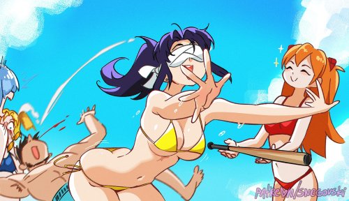 Misato-san having a blast by SNEGOVSKI (p3)