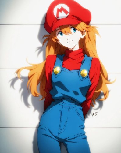 Soryu Asuka Mario by AIGelion