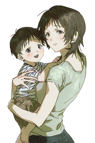 ikari_shinji_and_ikari_yui_neon_genesis_evangelion_drawn_by_bsgkstnals03